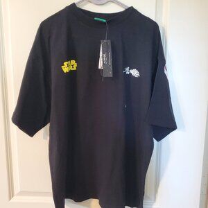 Star Wars Civil Regime Red Kyber Crystal Lightsaber oversized men's t-shirt sz S